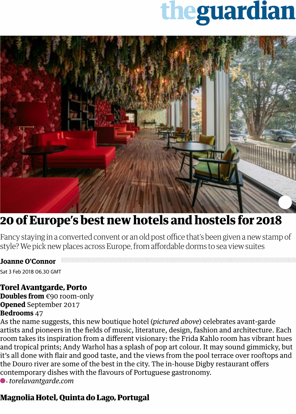 20 of Europe's Best New Hotels and Hostels for 2018