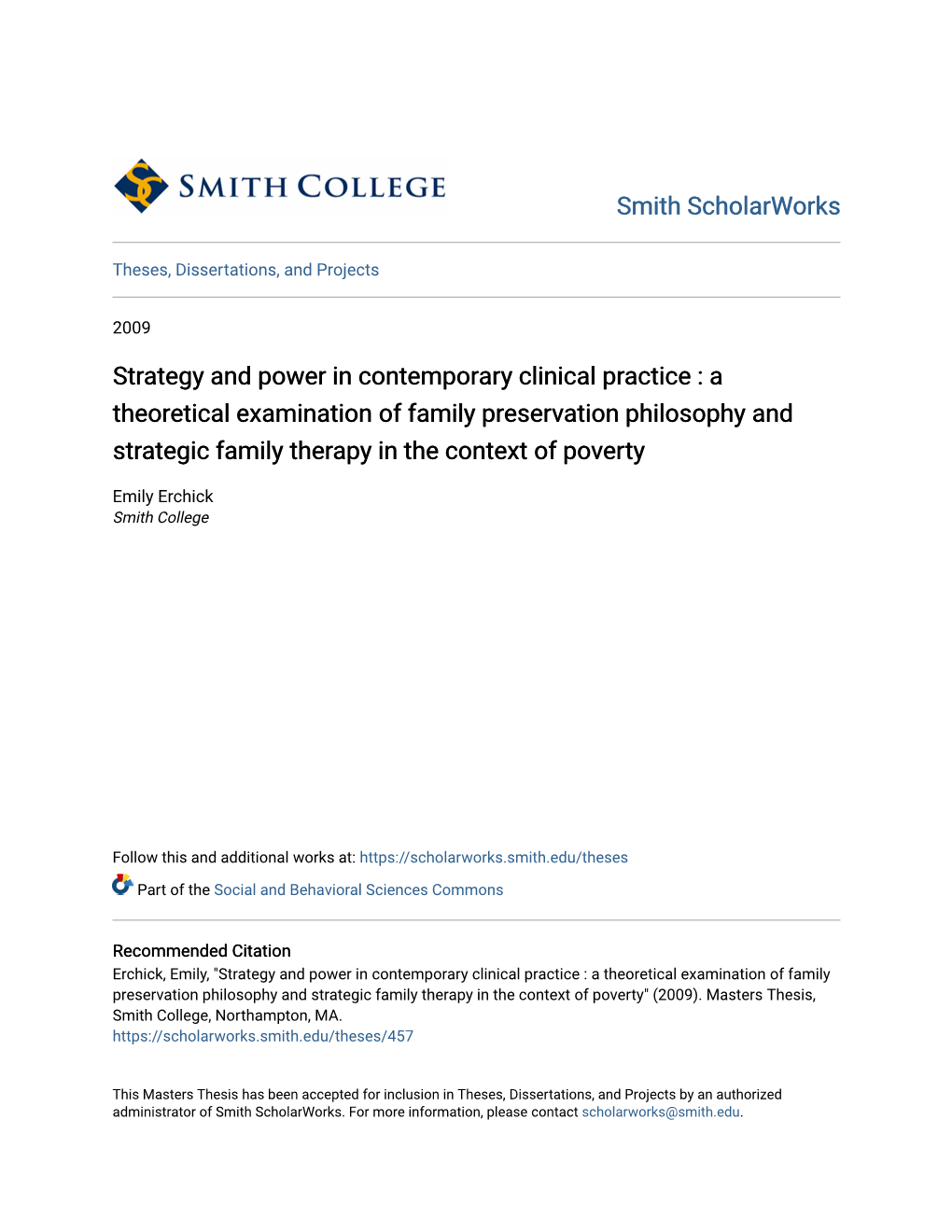 A Theoretical Examination of Family Preservation Philosophy and Strategic Family Therapy in the Context of Poverty