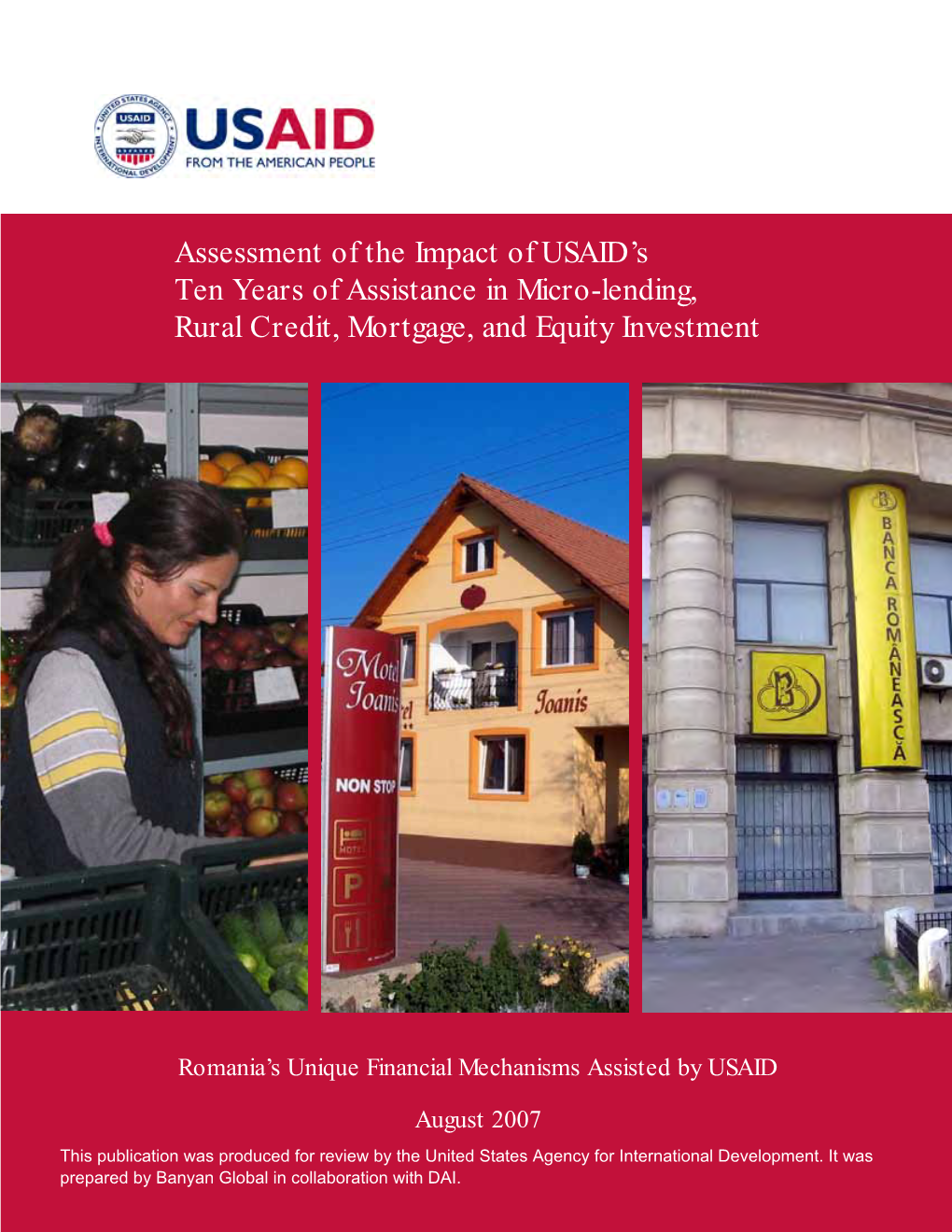 Assessment of the Impact of USAID's Ten Years Of