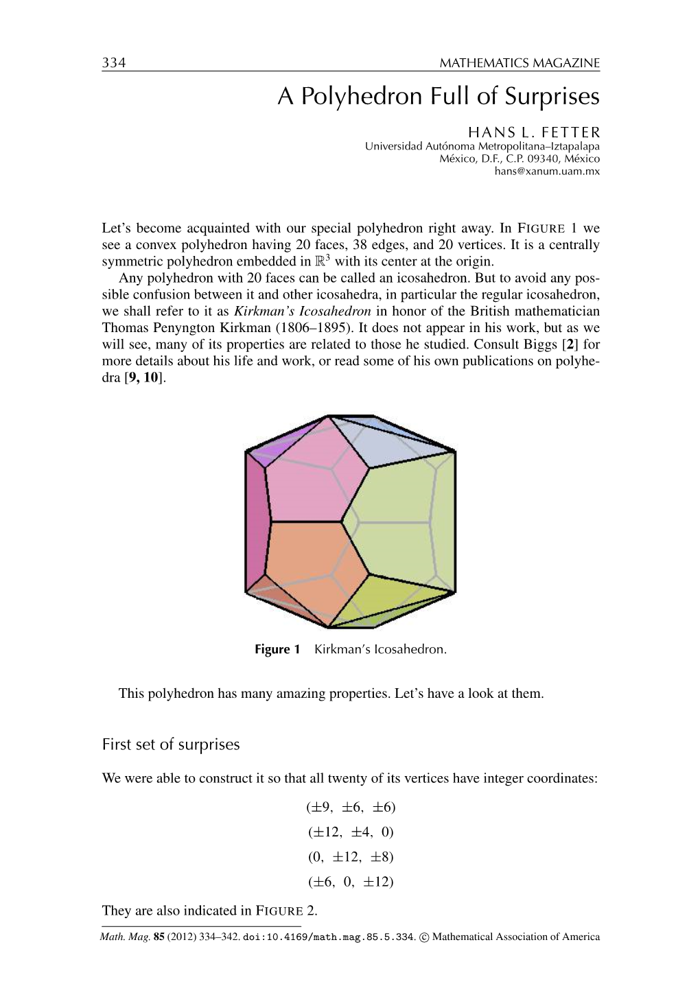 A Polyhedron Full of Surprises