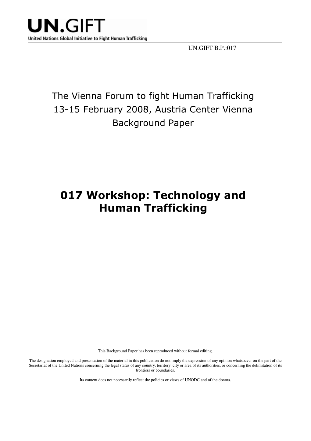 Technology and Human Trafficking