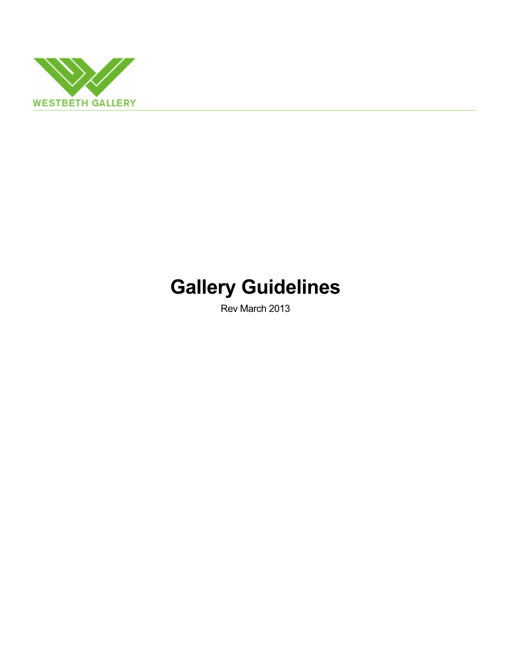 Gallery Guidelines Rev March 2013