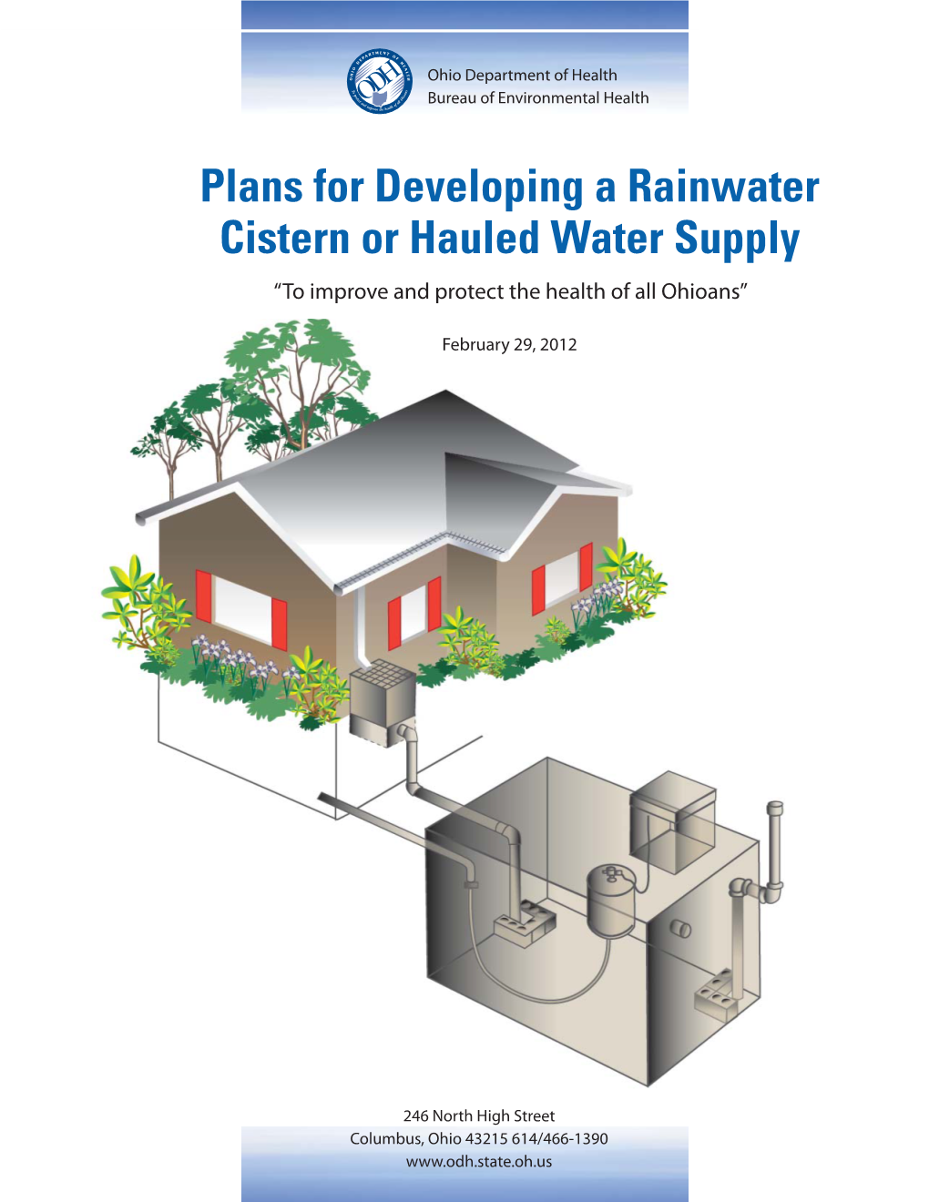 Plans for Developing a Rainwater Cistern of Hauled Water Supply
