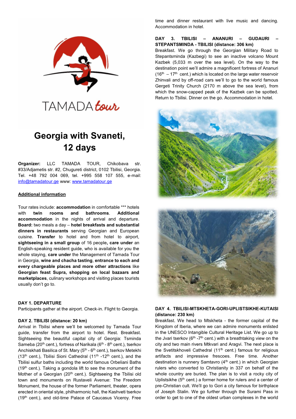 Georgia with Svaneti, 12 Days