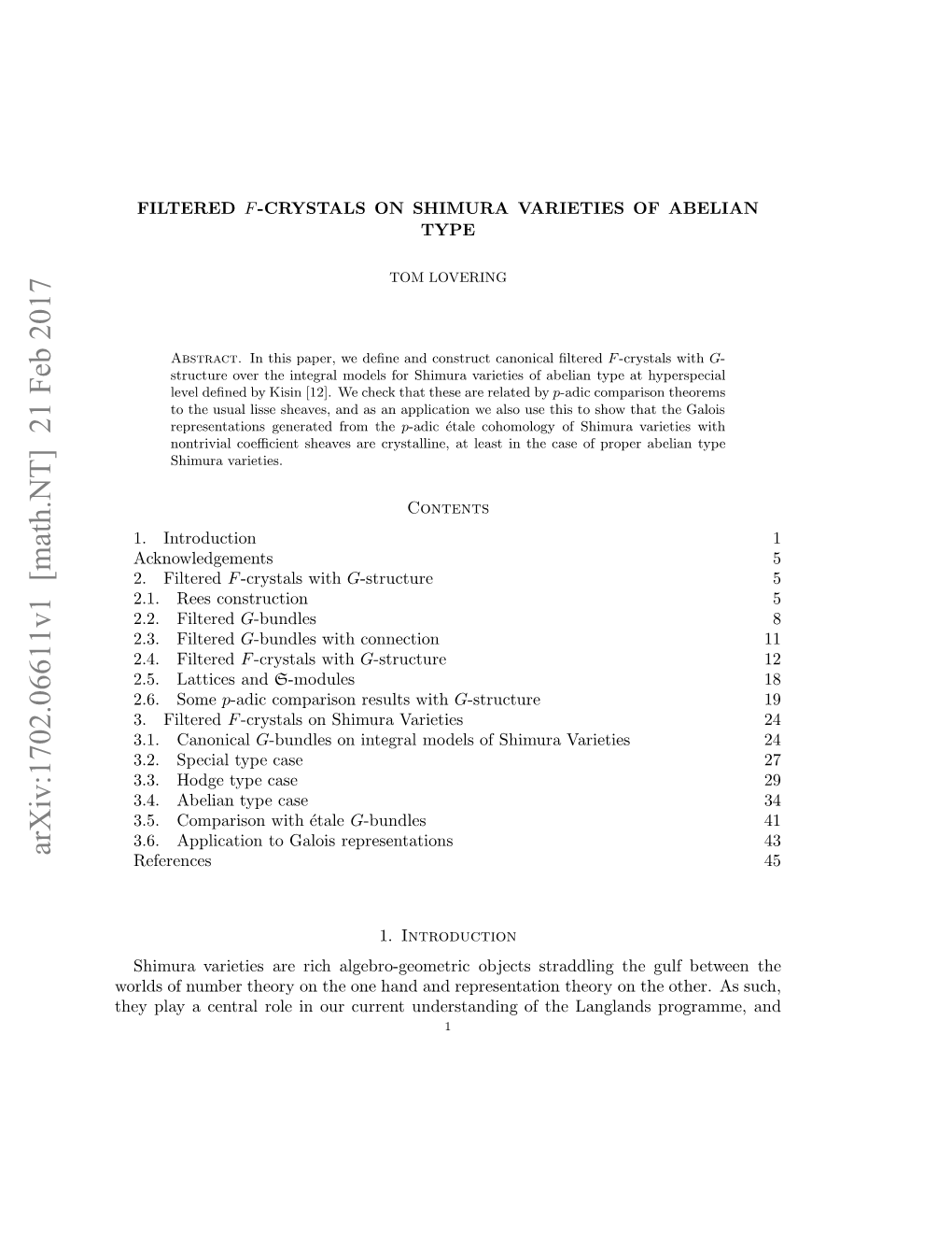 Filtered F-Crystals on Shimura Varieties of Abelian Type