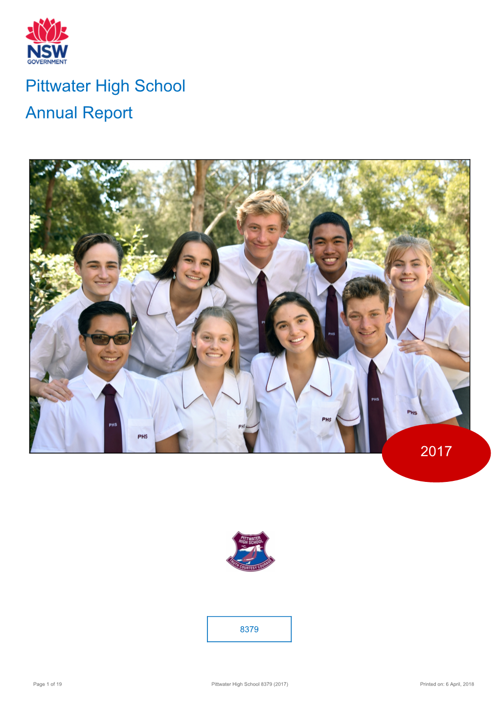 2017 Pittwater High School Annual Report