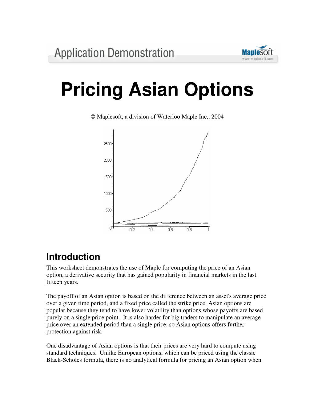 Pricing Asian Options