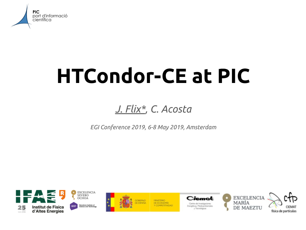 Htcondor-CE at PIC