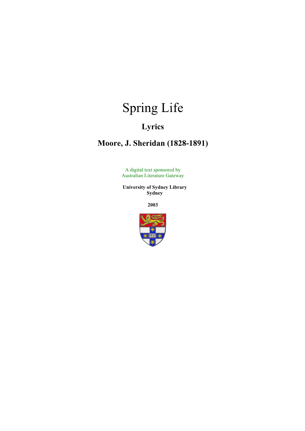 Spring Life Lyrics