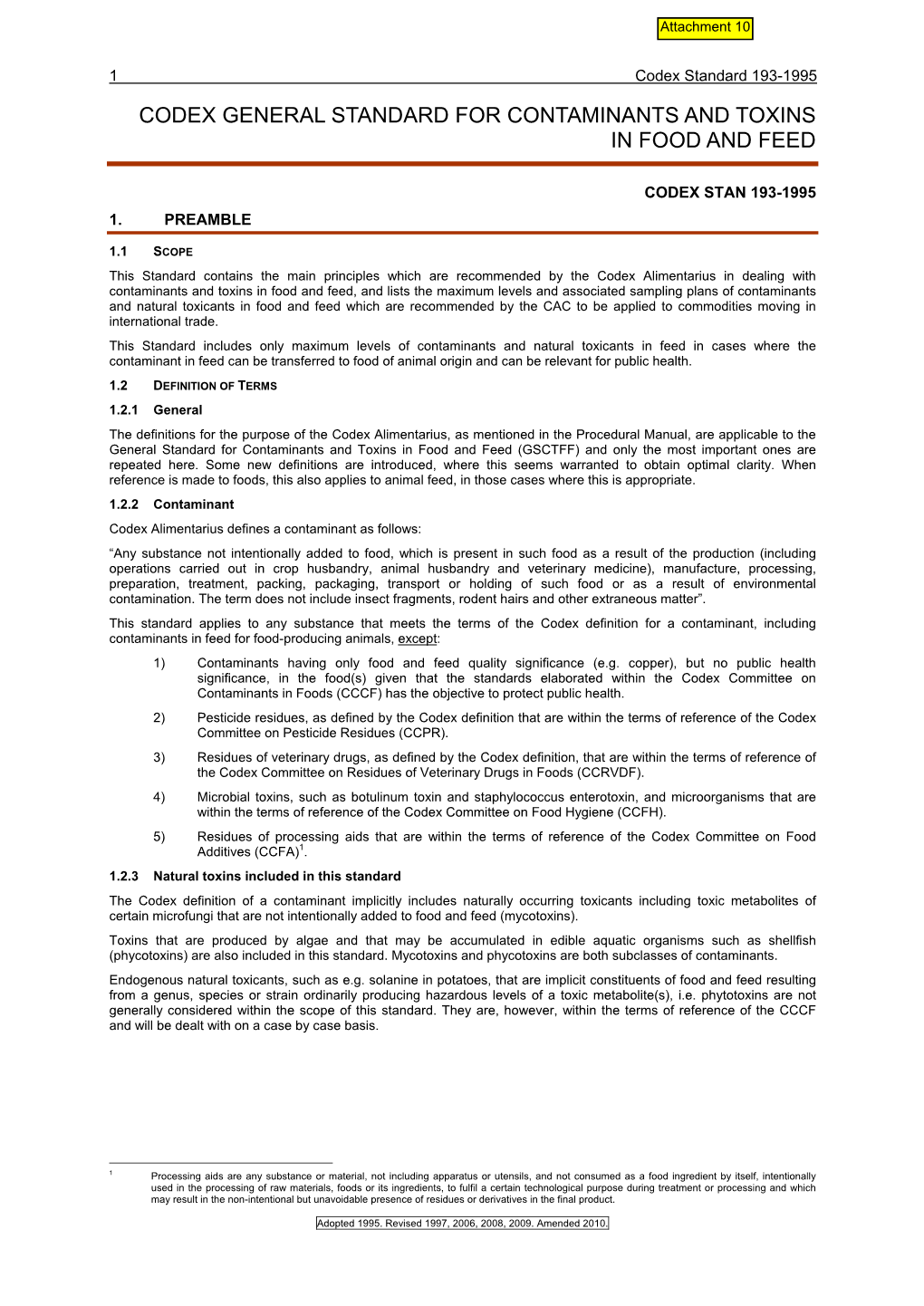 Attachment 10-Codex General Standards