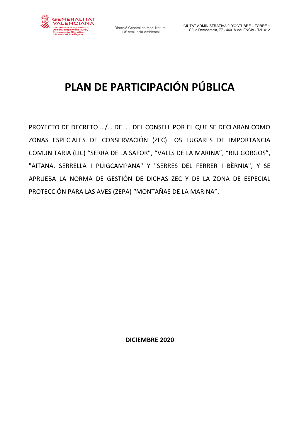 Plan De Participación Pública