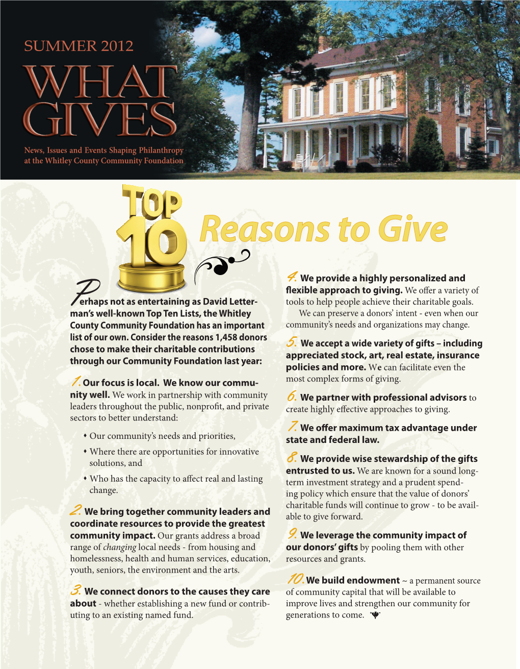 Reasons to Give