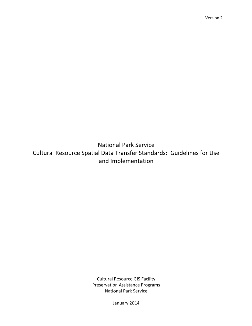 National Parks Service Cultural Resource Spatial Data