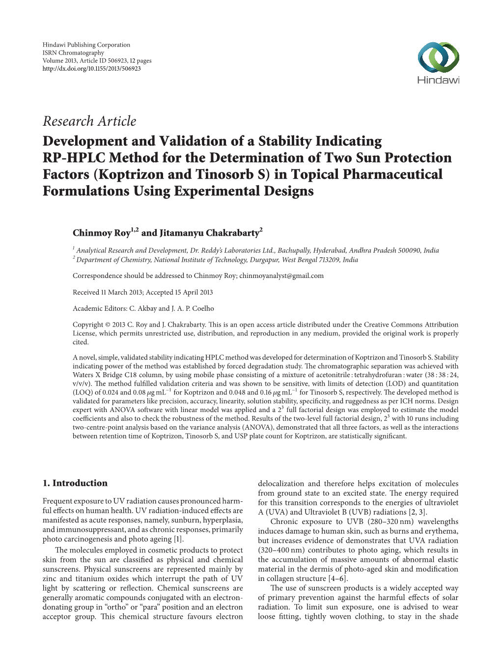 Development and Validation of a Stability Indicating RP-HPLC