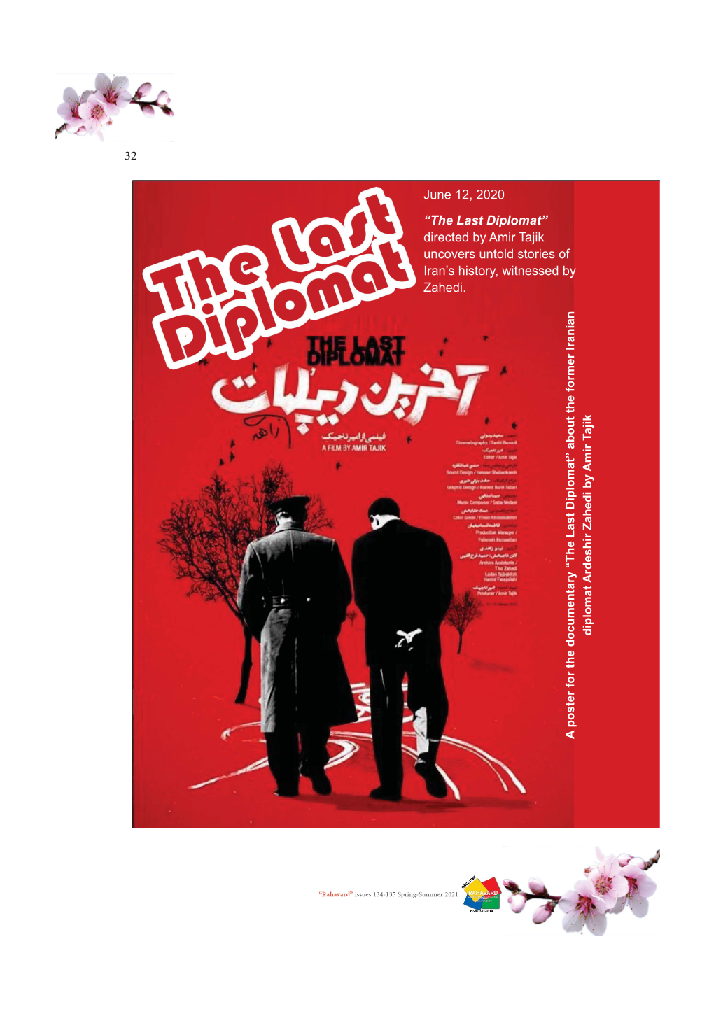 The Last Diplomat” Directed by Amir Tajik Uncovers Untold Stories of Iran’S History, Witnessed by Zahedi