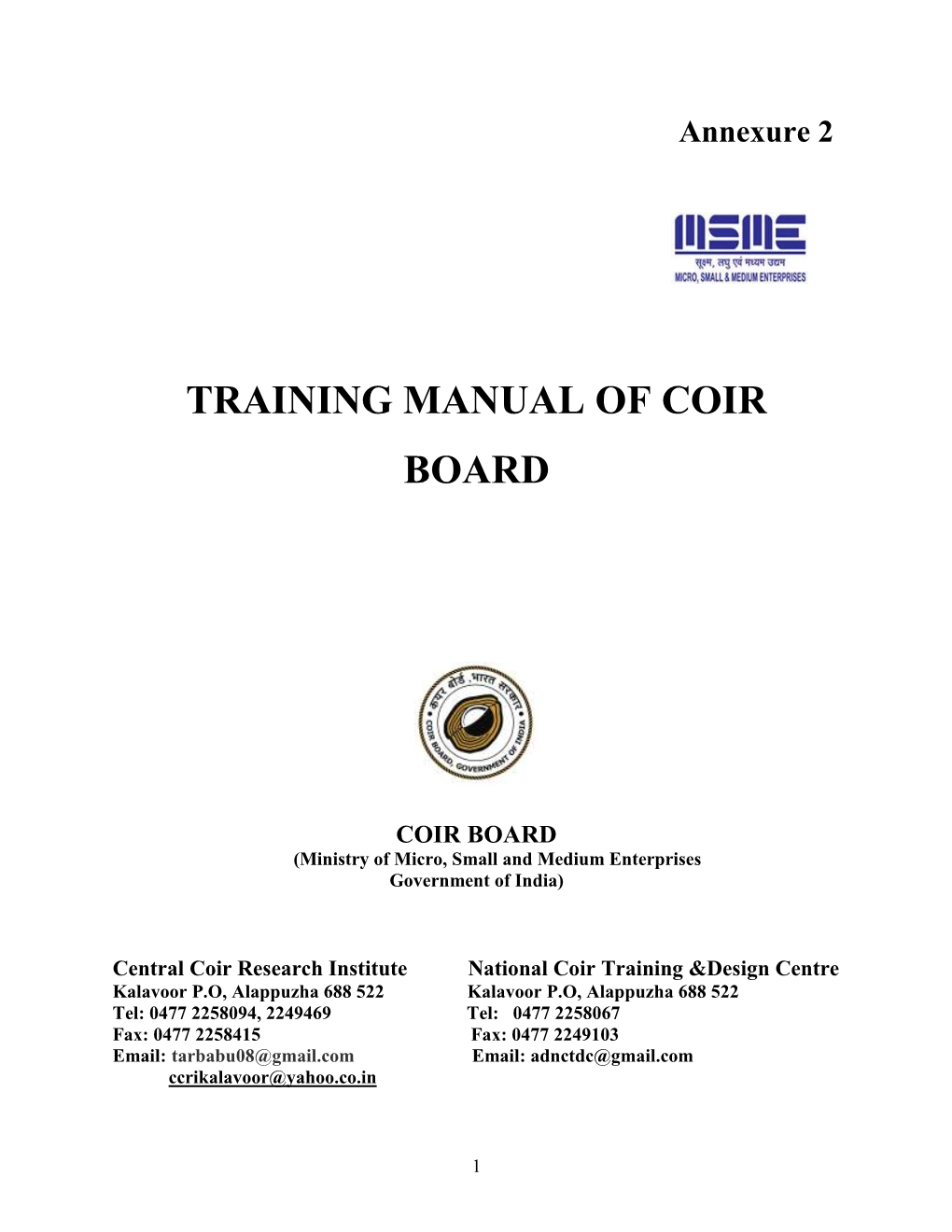 3.Annexure 2 Training Manual of Coir Board