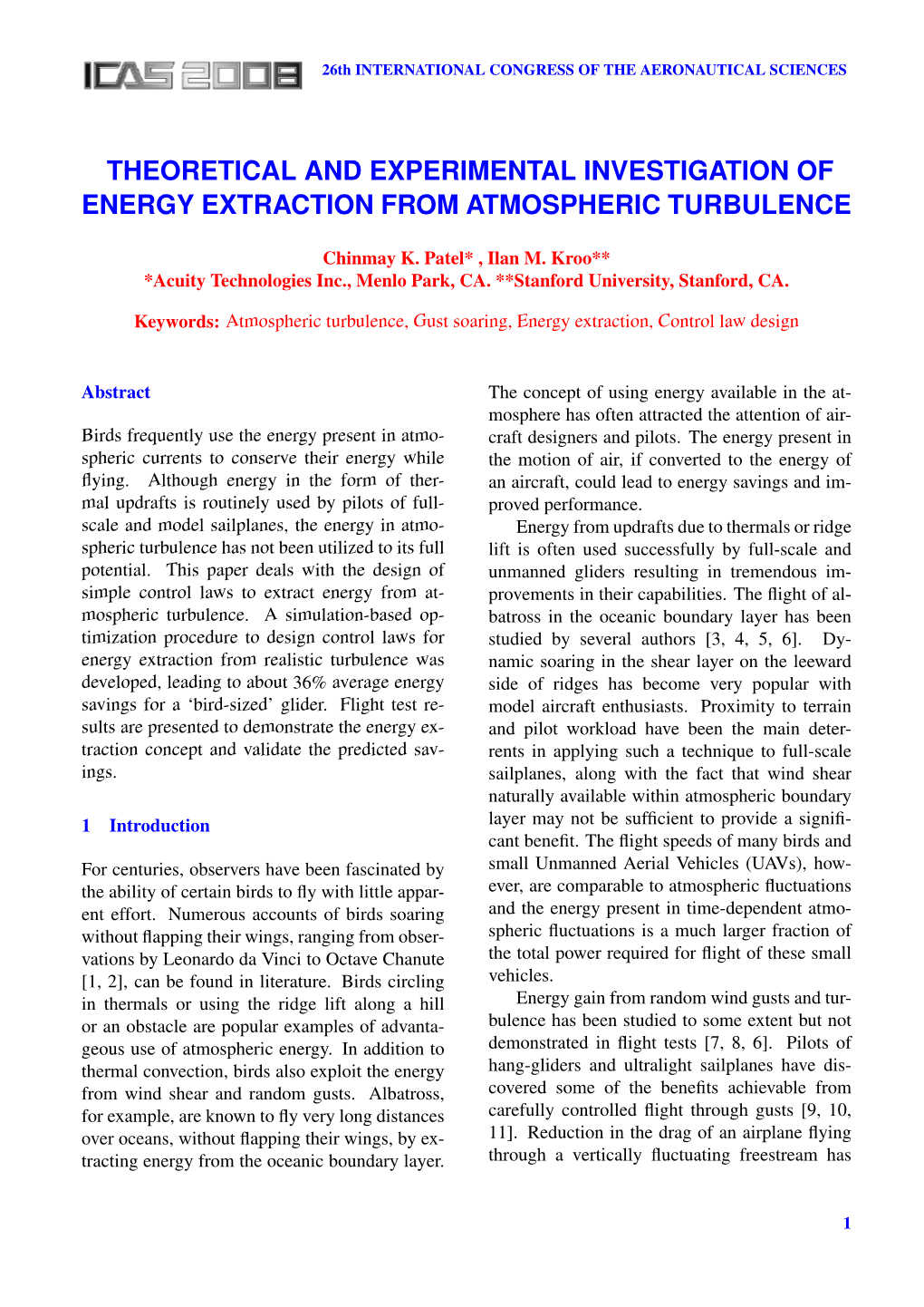 Theoretical and Experimental Investigation of Energy Extraction from Atmospheric Turbulence