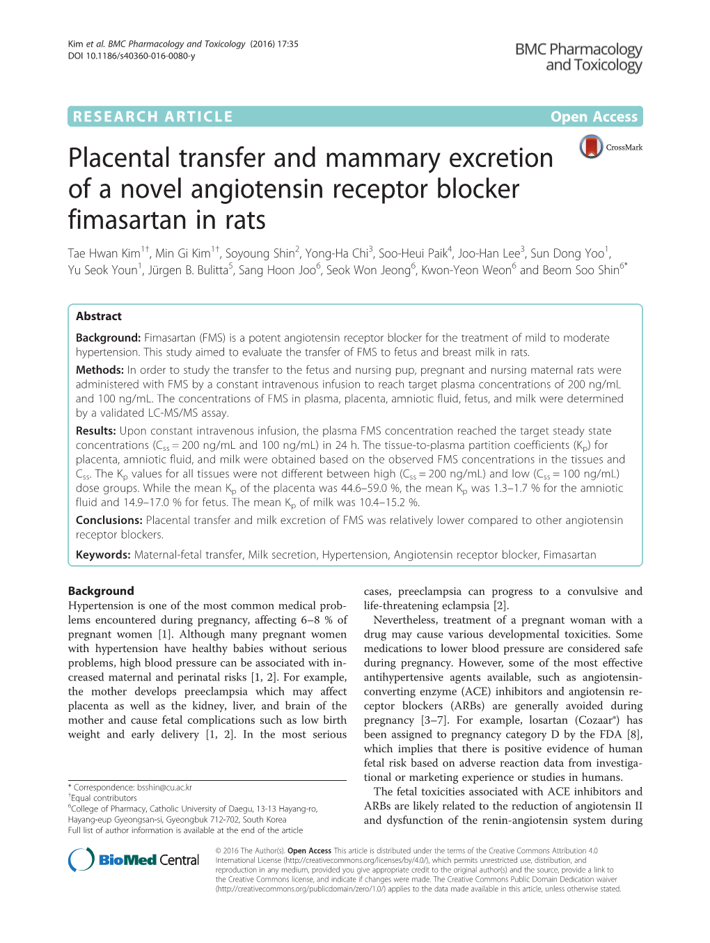 Placental Transfer and Mammary Excretion of a Novel Angiotensin