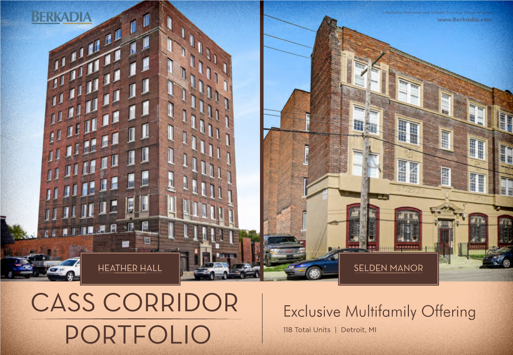 Exclusive Multifamily Offering 118 Total Units | Detroit, MI CONTACT INFORMATION