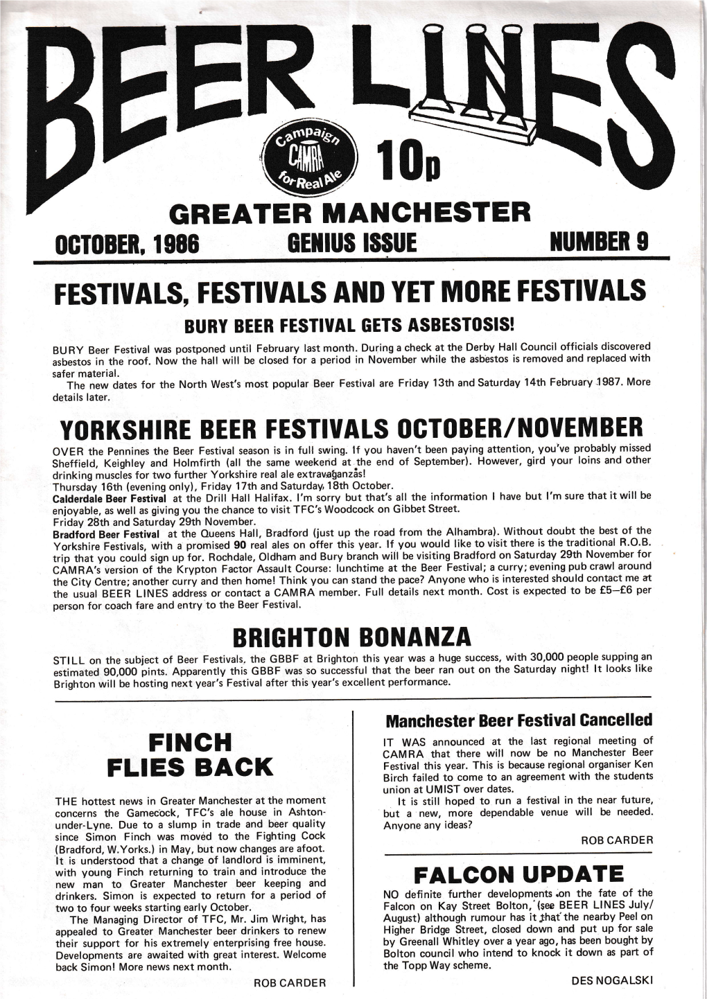 Beer Lines 9 (October 1986)