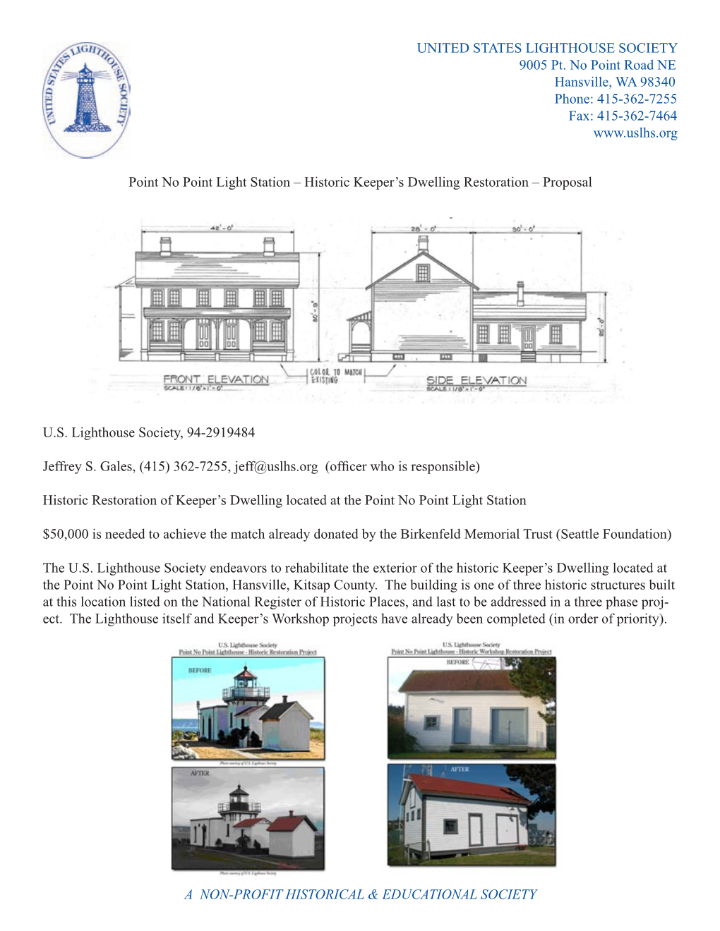 UNITED STATES LIGHTHOUSE SOCIETY 9005 Pt