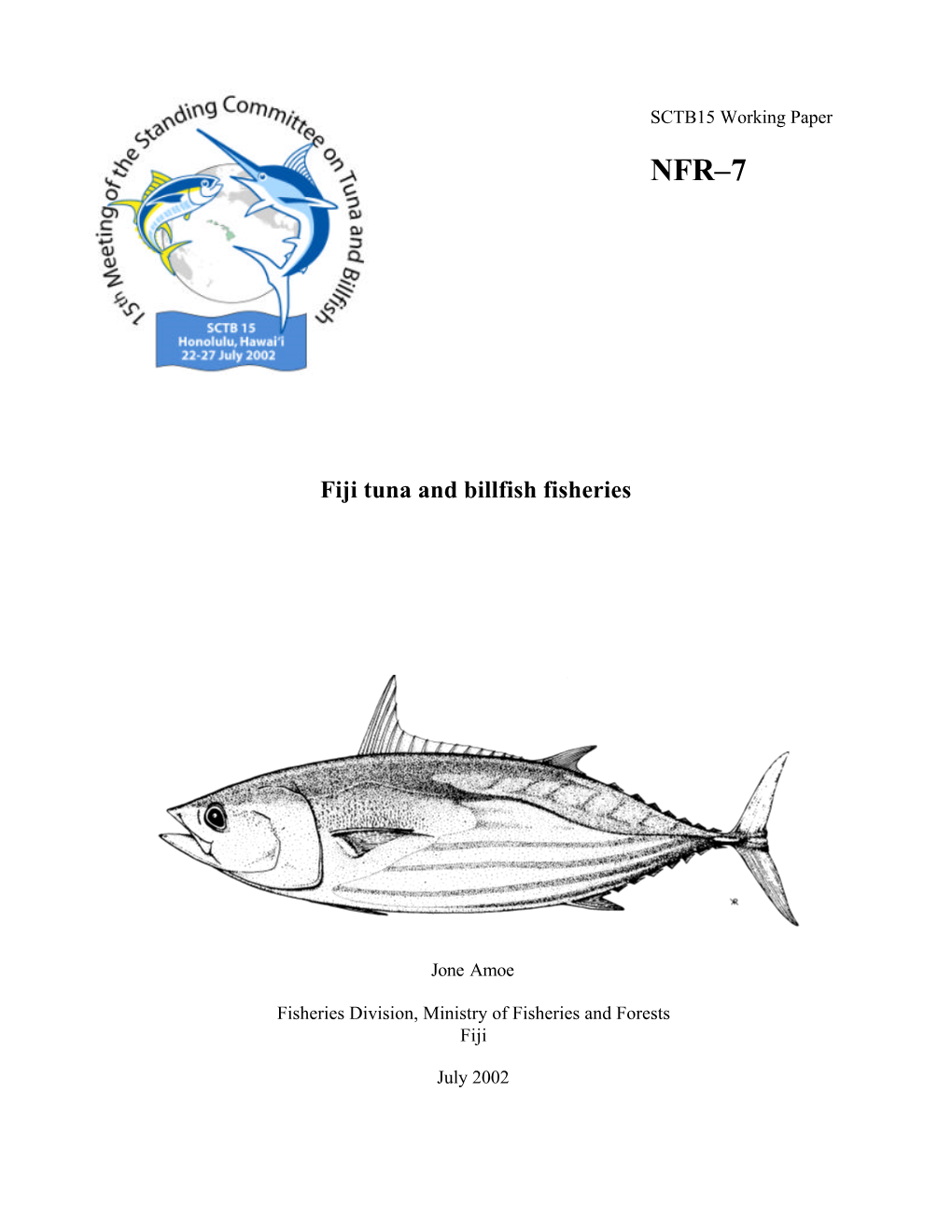 Fiji Tuna and Billfish Fisheries