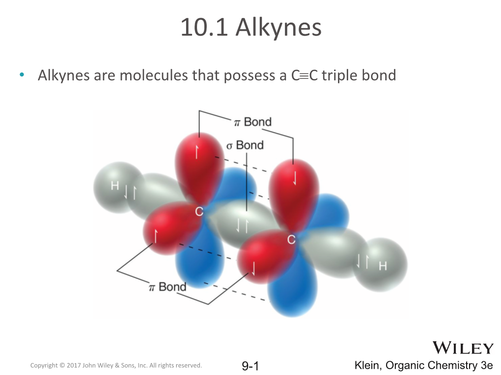 10.1 Alkynes