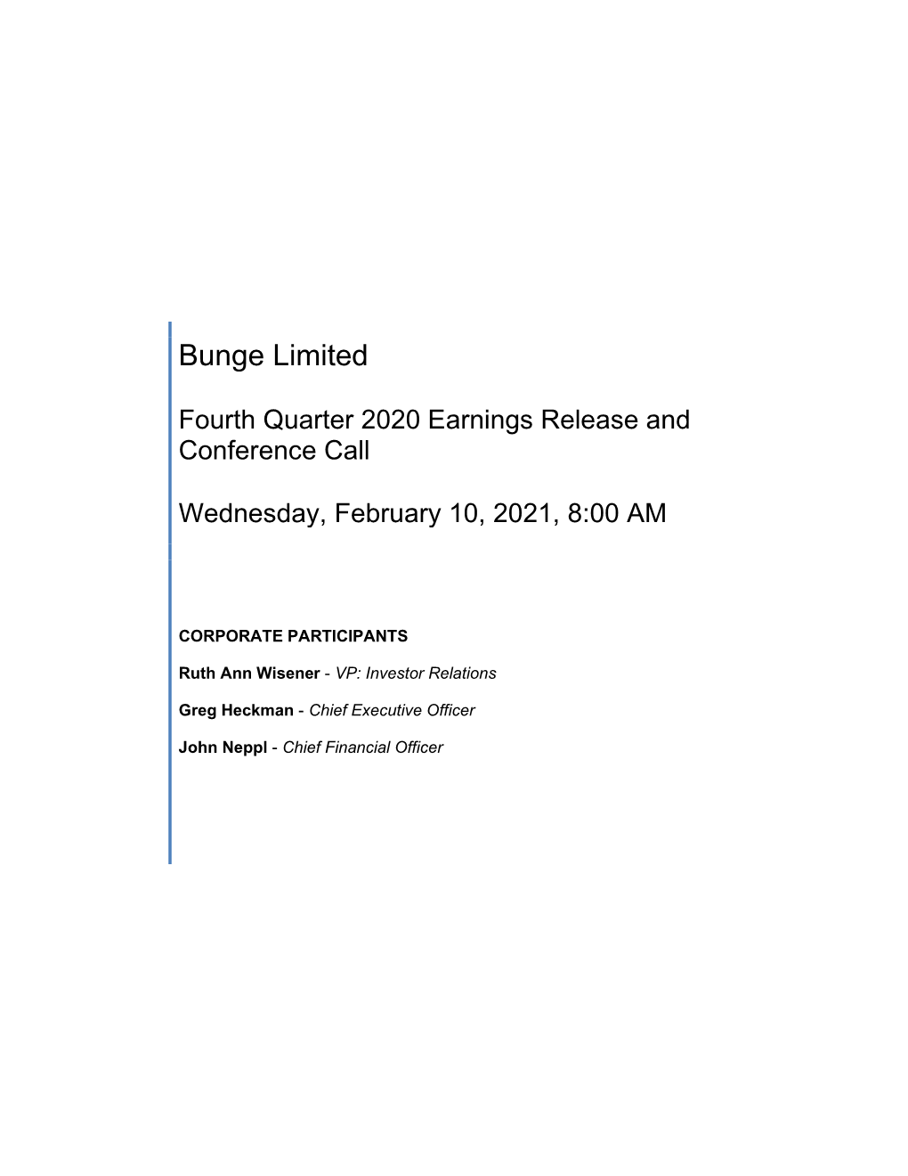 Bunge Limited