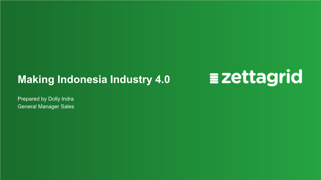 Making Indonesia Industry 4.0