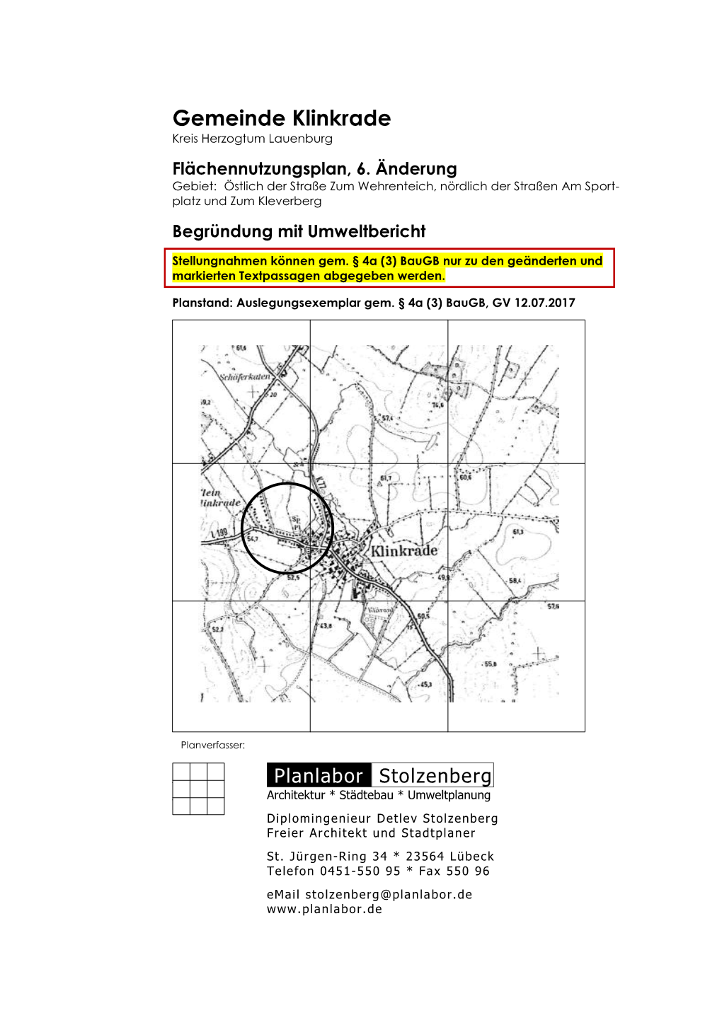 Gemeinde Klinkrade Kreis Herzogtum Lauenburg