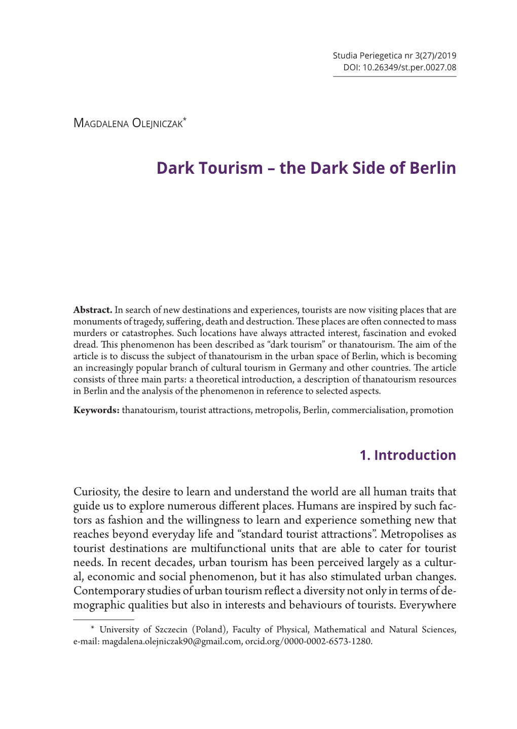 Dark Tourism – the Dark Side of Berlin
