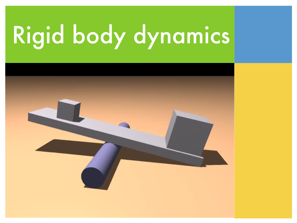 Rigid Body Dynamics