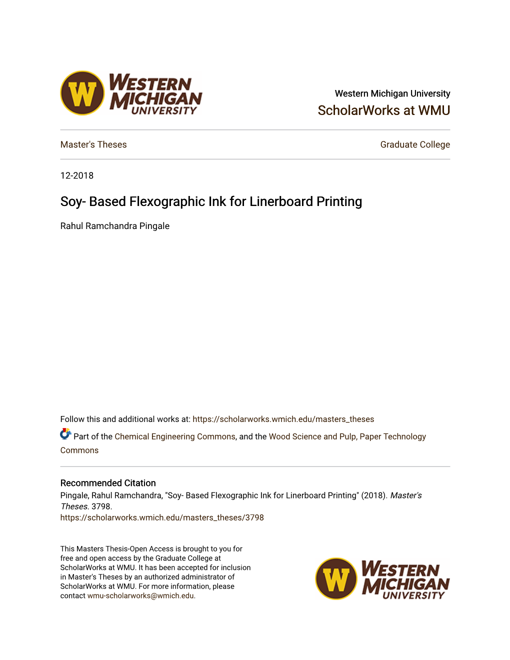 Soy- Based Flexographic Ink for Linerboard Printing
