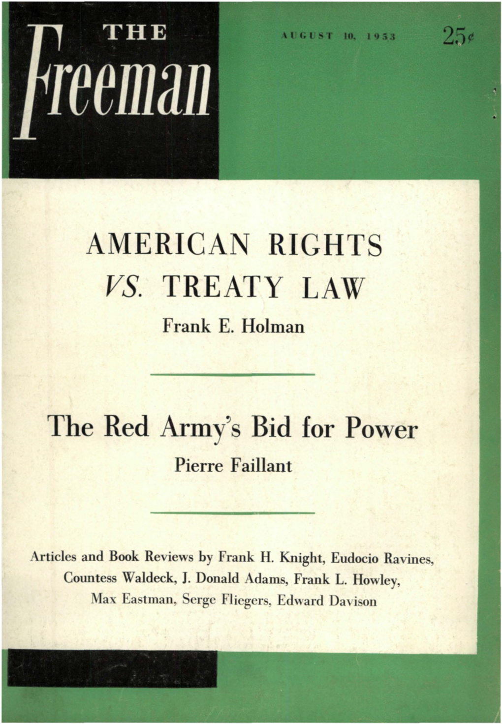 AMERICAN RIGHTS VS. TREATY LAW Frank E