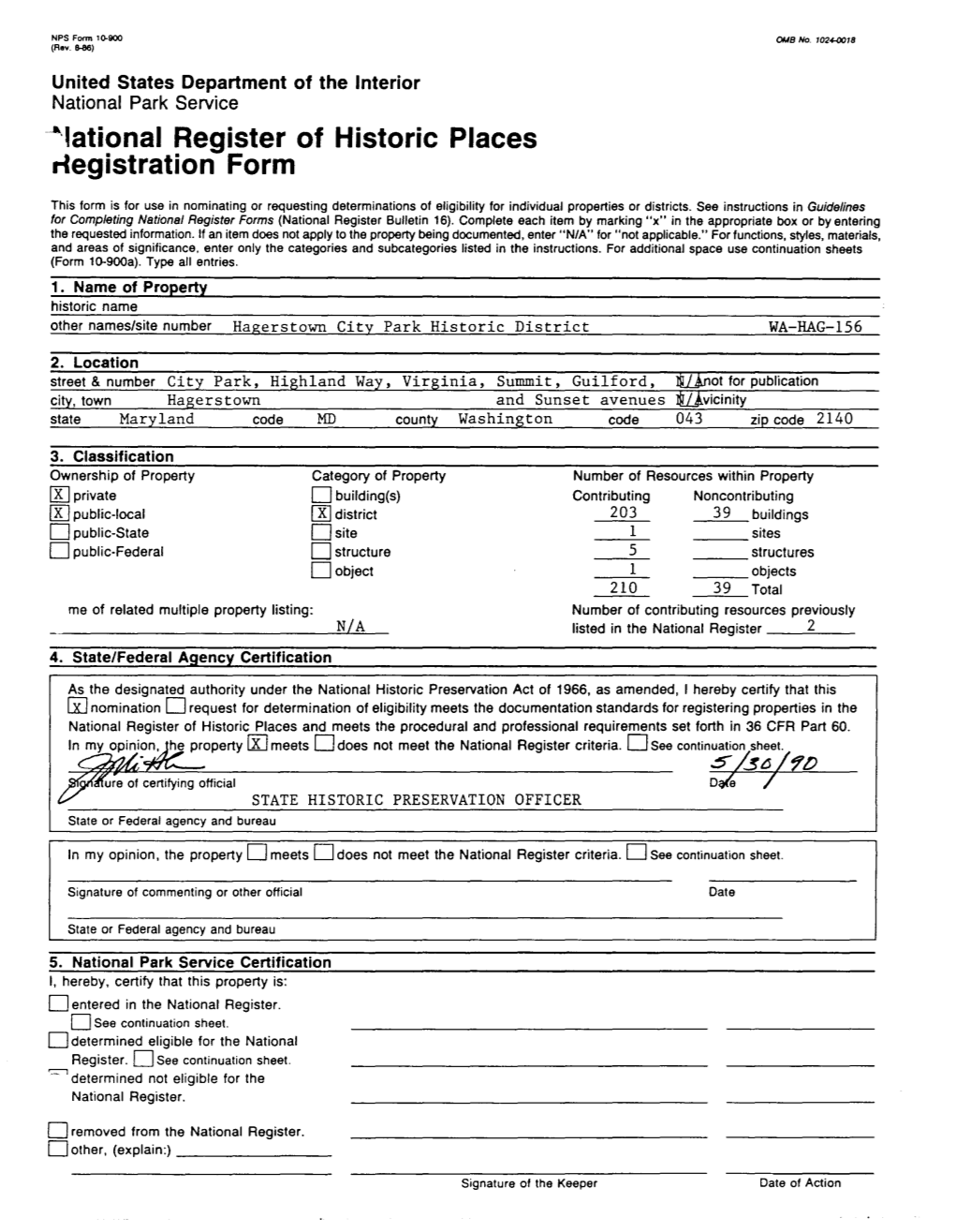 Tational Register of Historic Places Negistration Form