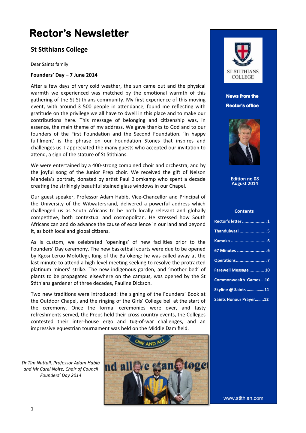 Rector's Newsletter