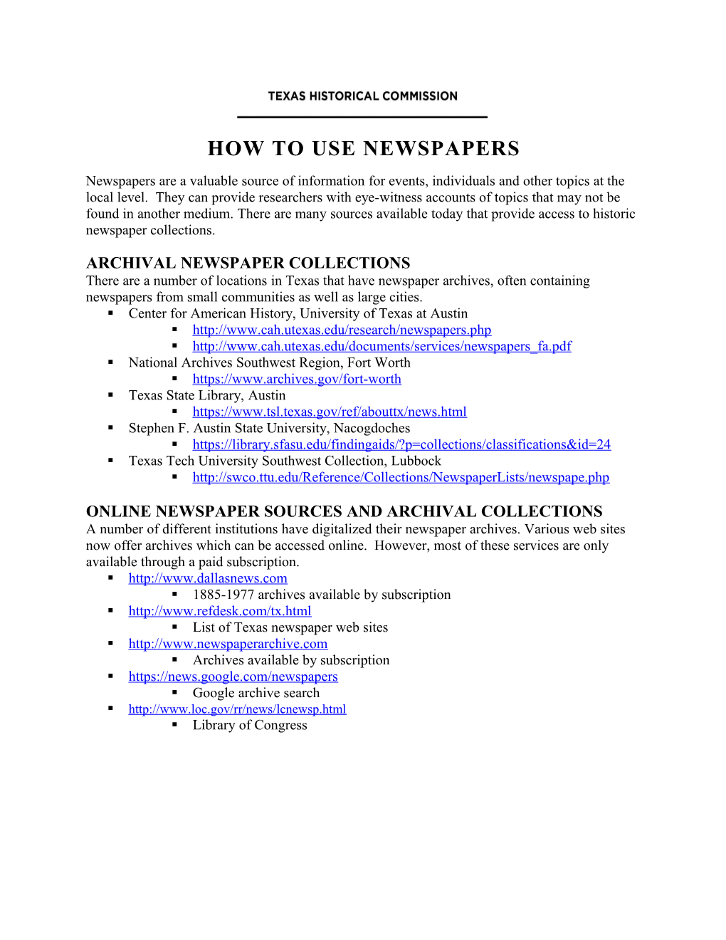 How to Use NEWSPAPERS