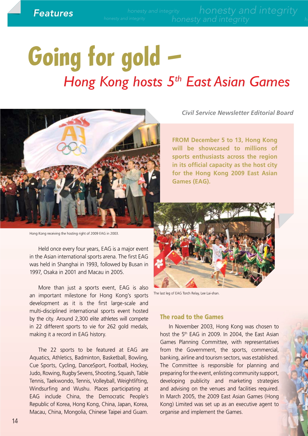 Going for Gold – Hong Kong Hosts 5Th East Asian Games
