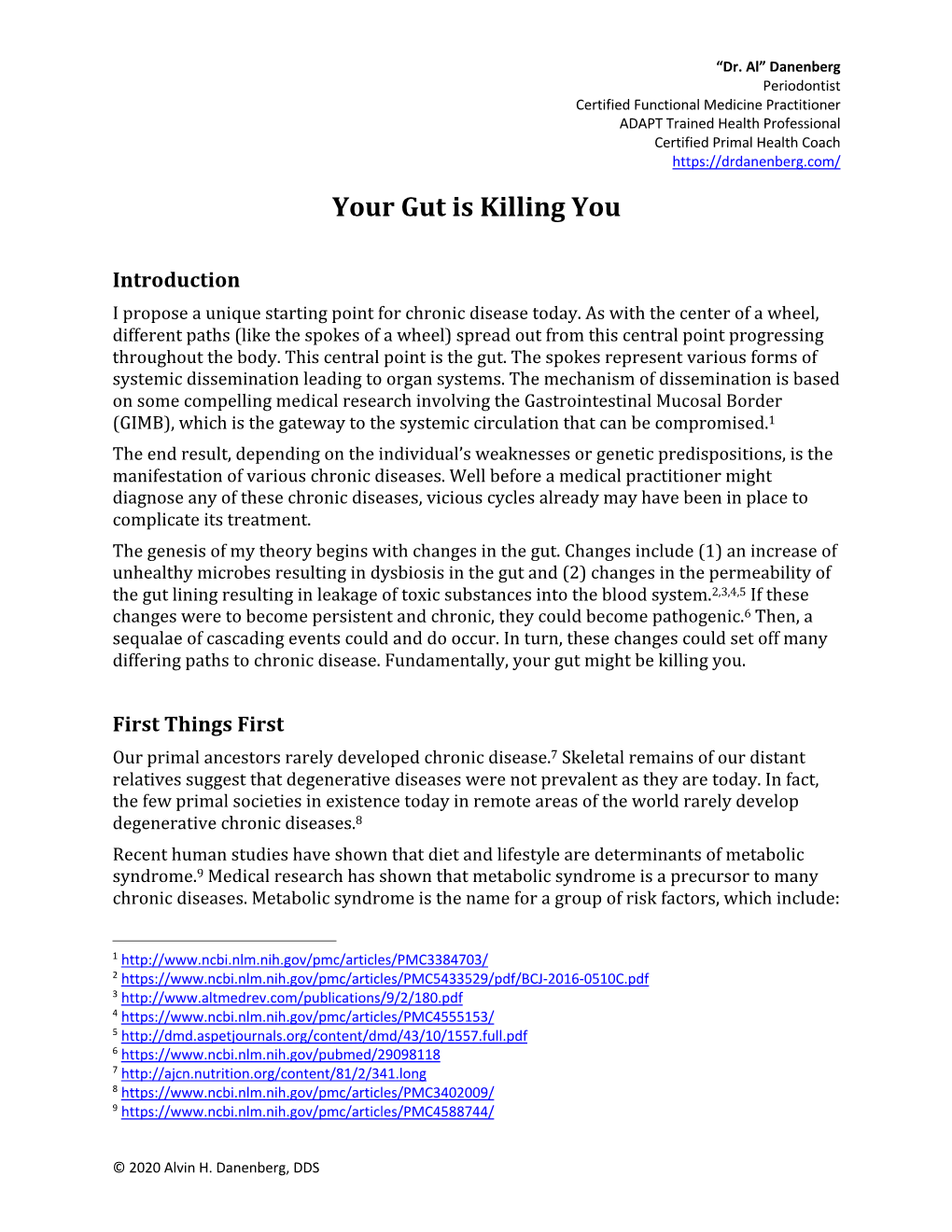 * Your Gut Is Killing You 2.10.20