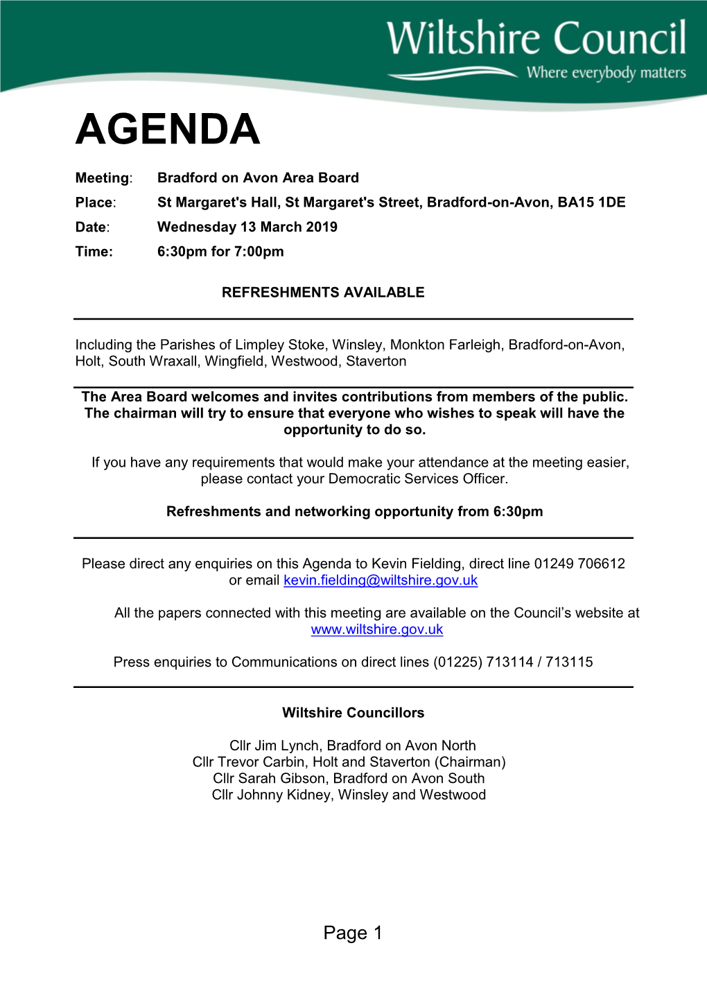 (Public Pack)Agenda Document for Bradford On
