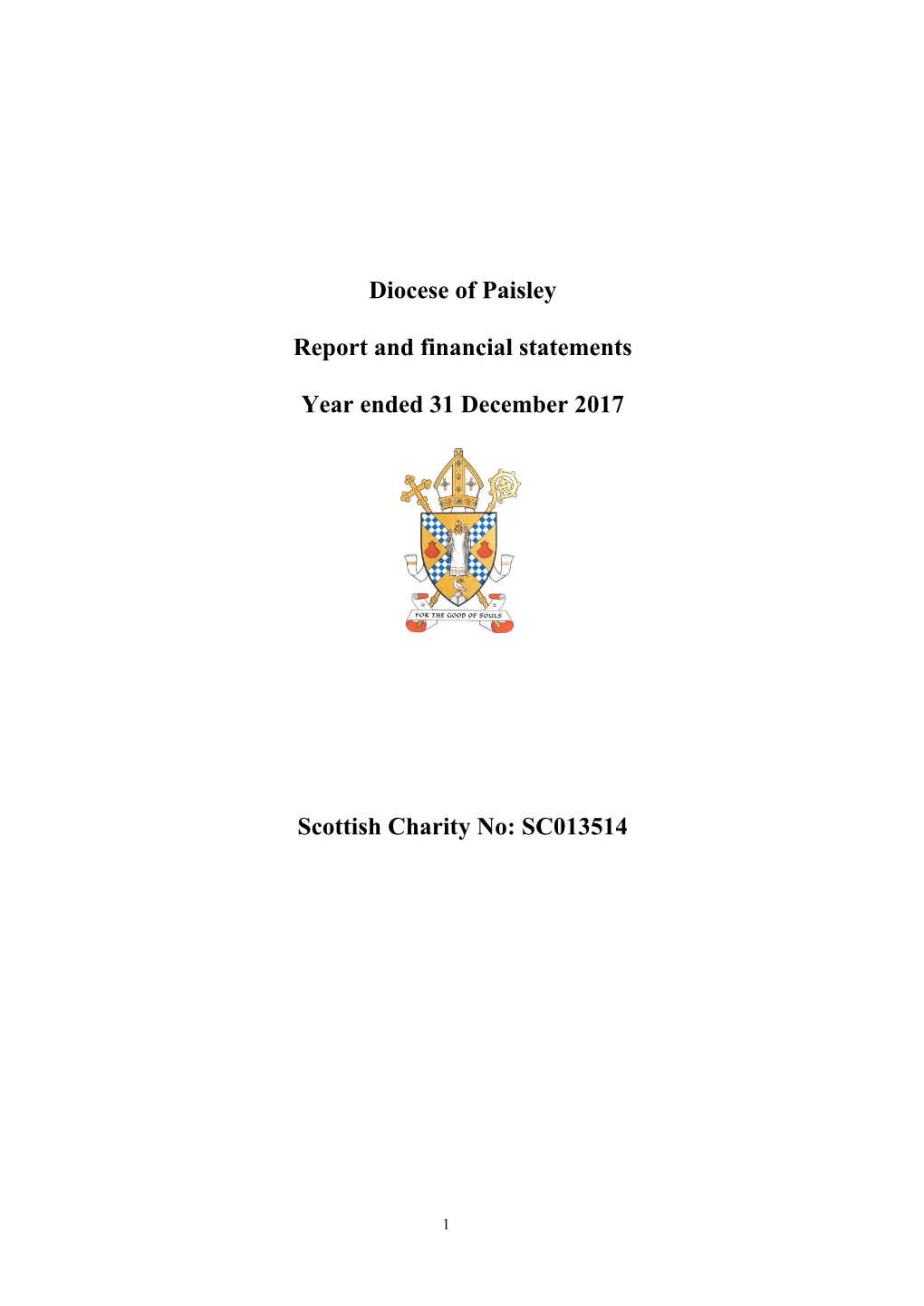 Diocese of Paisley Report and Financial Statements Year Ended 31
