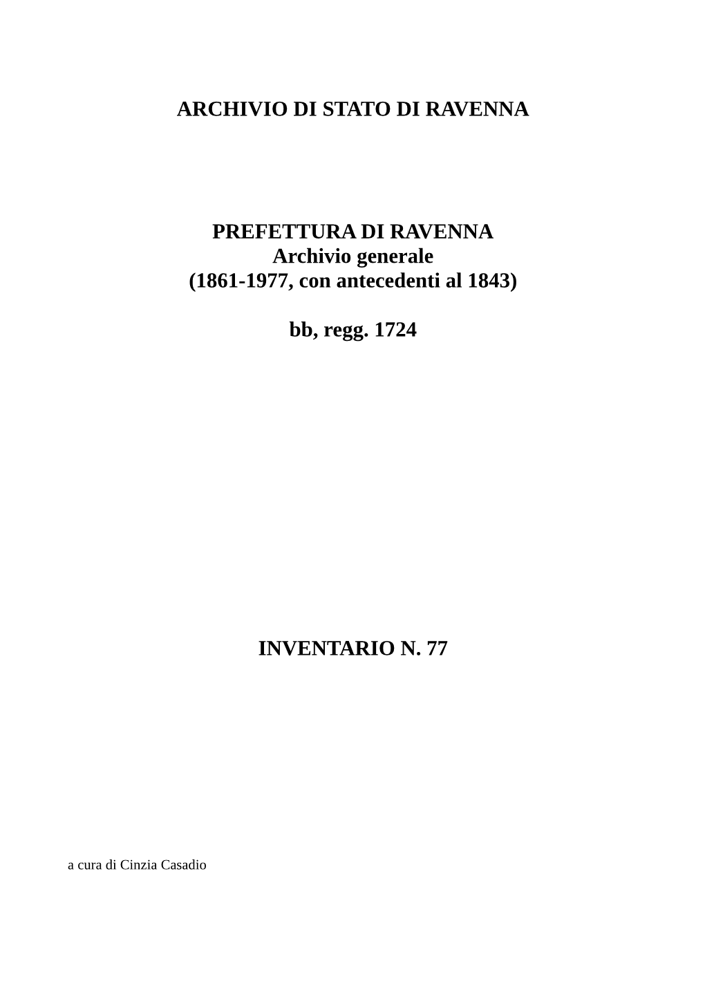 1861-1977, Con Antecedenti Al 1843)