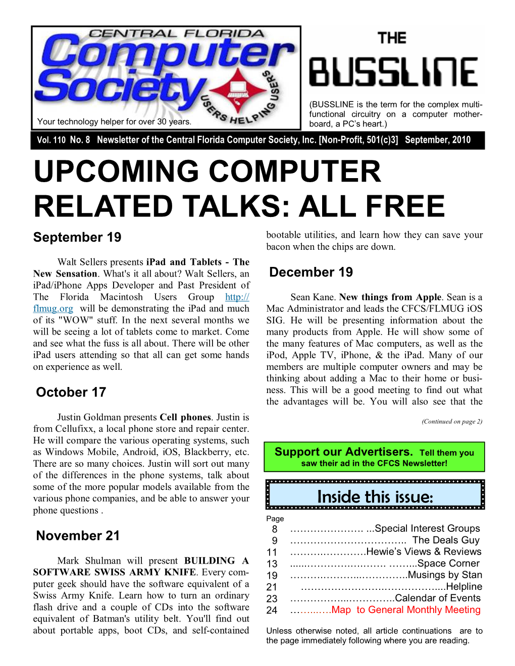 CFCS Newsletter Sept 2010