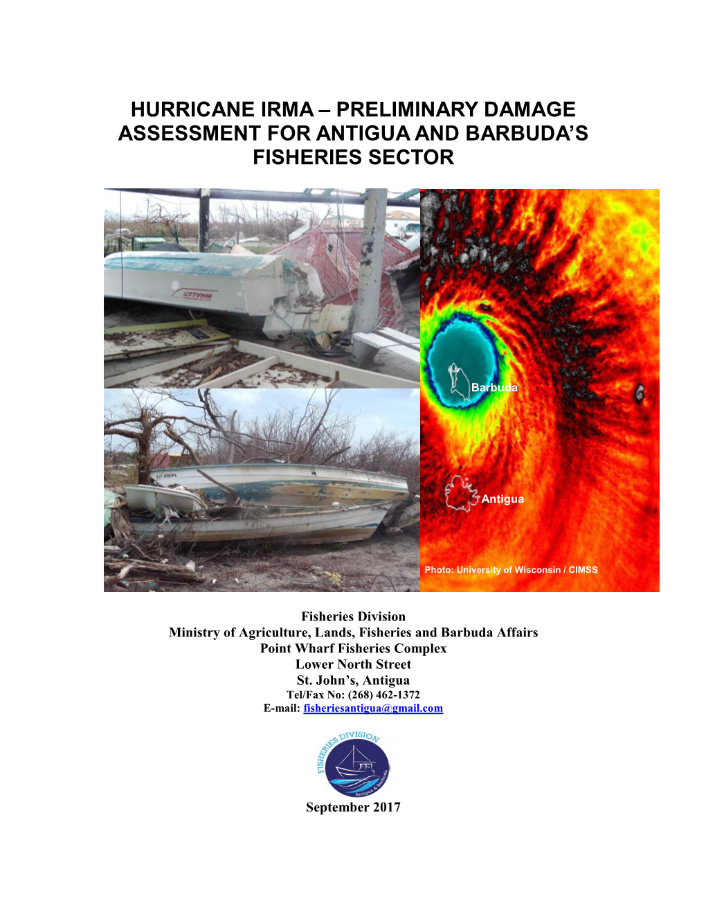 Preliminary Damage Assessment for Antigua and Barbuda's