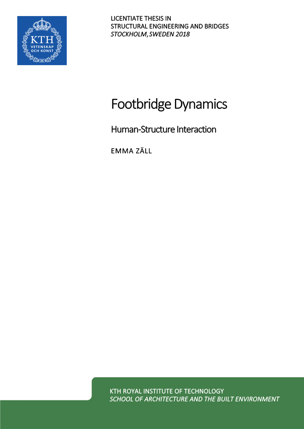 Footbridge Dynamics