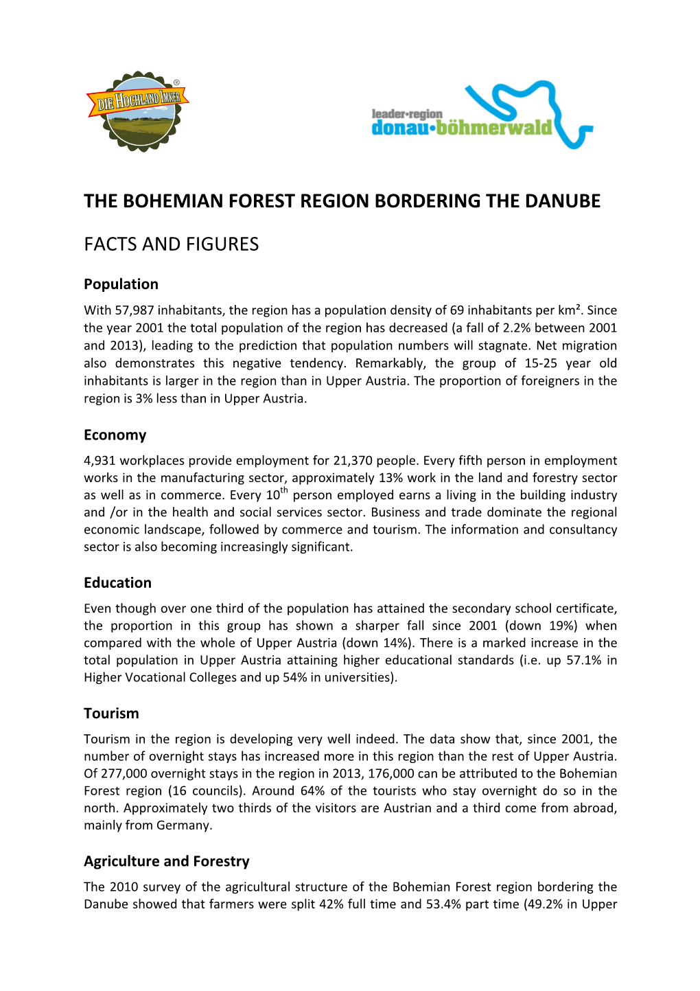 The Bohemian Forest Region Bordering the Danube