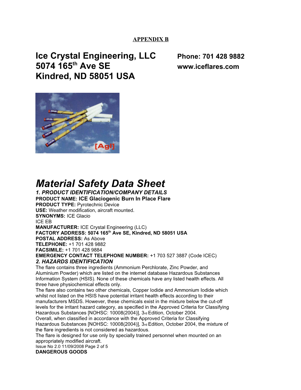 Ice Crystal Engineering, LLC Phone: 701 428 9882