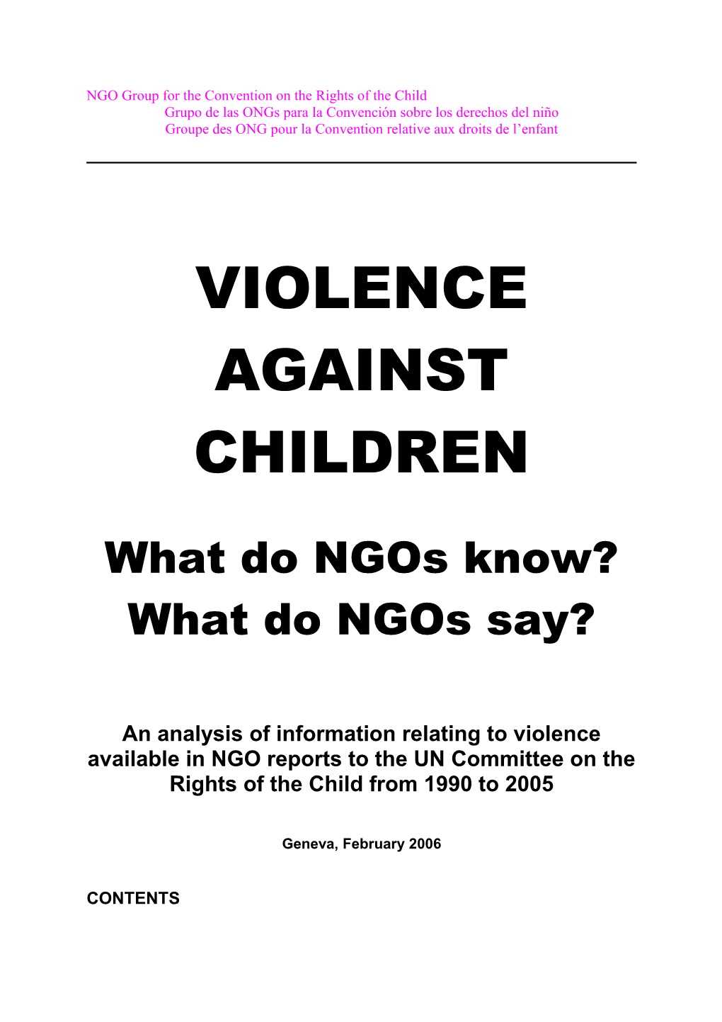 Violence Against Children