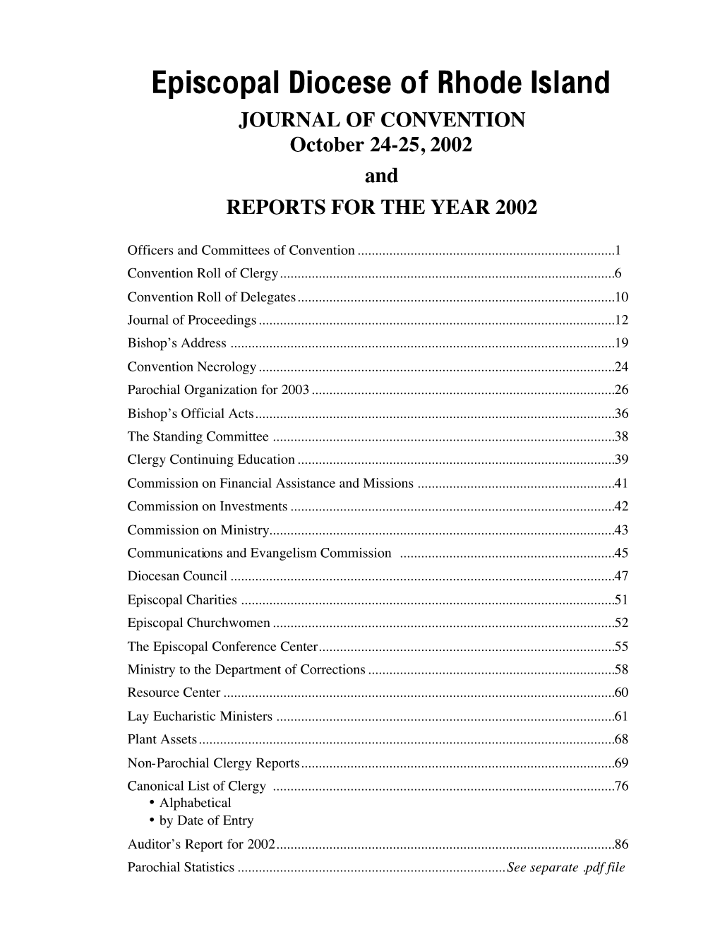 2002 Journal of Convention