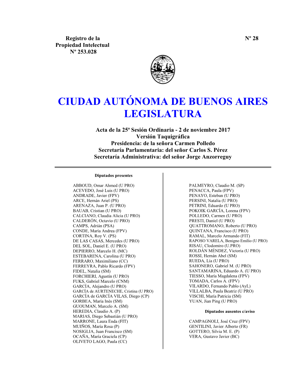 Ciudad Autónoma De Buenos Aires Legislatura